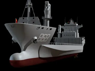 China Navy Donghai Island semi submersible ship No 868 3D 3D model