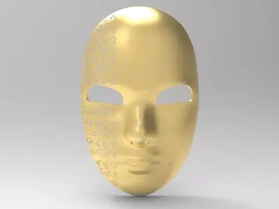 mask to cover the face Low-poly 3D model