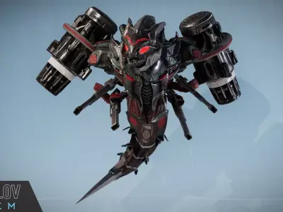 SciFi Beast02 Wasp Low-poly 3D model