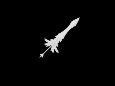 Angel Big Sword Low-poly 3D model