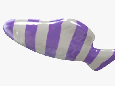 Swedish Fish Purple Stripe 3D 3D model