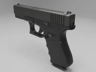 Glock 19 Game Ready Pistol Low Poly PBR Weapon Low-poly 3D model