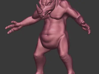Rhino Mutant Warrior 3D model