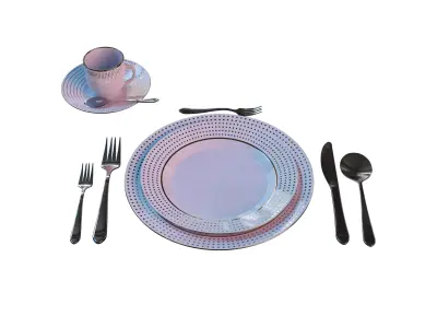 Modern Dinnerware 05 Free 3D model