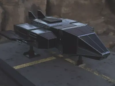 Scifi City Jet Free low-poly 3D model