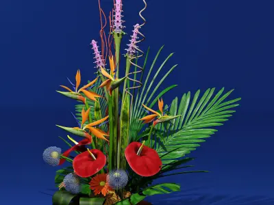 exotic bouquet 3D model