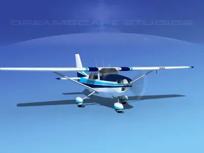 Cessna 172 Skyhawk 1967 V03 3D model