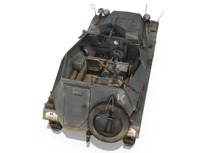 SD KFZ 250 - Half-track troop carrier 3D model