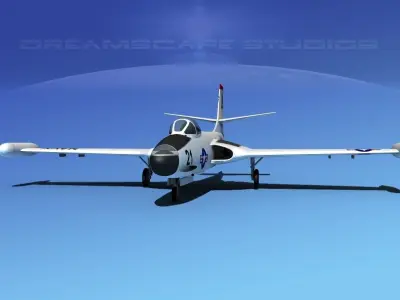 McDonnell F2H2 Banshee V07 3D model