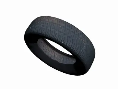 Car Tire Low-poly 3D model