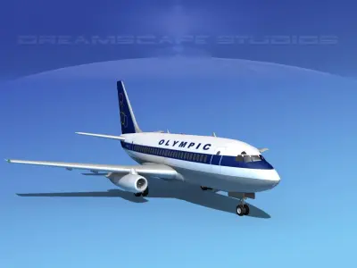 Boeing 737-100 Olympic 3D model