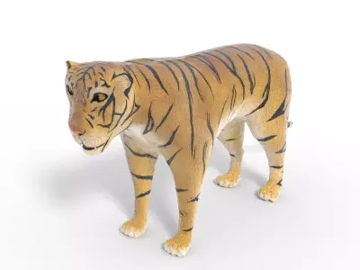 3D Tiger Model toy Low-poly 3D model
