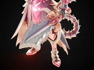 Stylized Sword - Dragonbane Greatsword Emberclaw - Game Ready 3D model