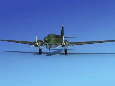 Douglas B-18A Bolo V06 3D model