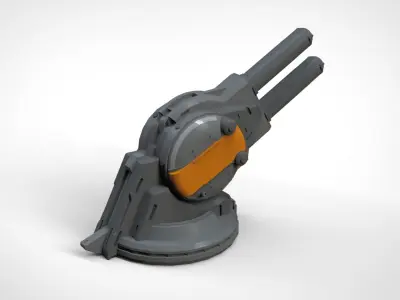 Strogg Cannon Free 3D model