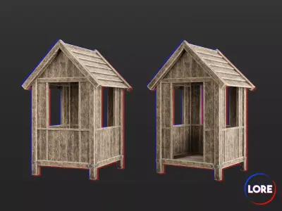 Medieval Defense Guardpost Large Low-poly 3D model