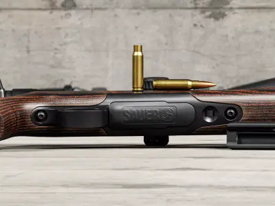 S100 Fieldshoot Sniper Rifle Low-poly 3D model