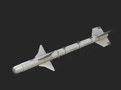 Chinese PL9 Infrared guided Air-to-Air missile PL-9 Low-poly 3D model