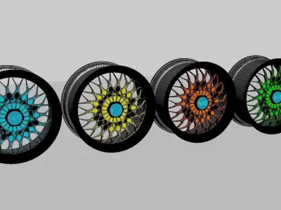 BBS rim Low-poly 3D model