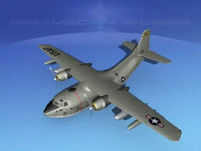 Fairchild C-123K Provider V03 3D model