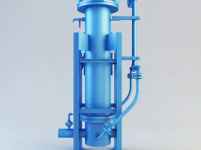 T Type PR pump Low-poly 3D model