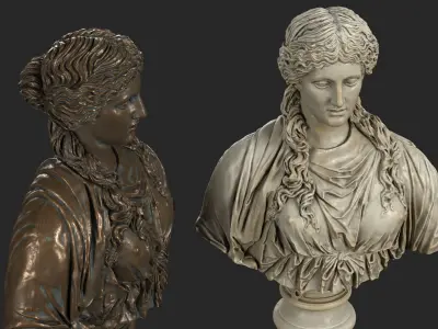 Roman Woman Bust 3D model