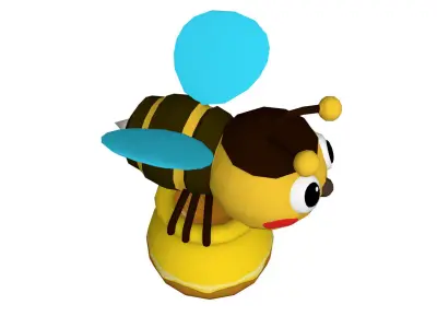 honeybee bee Low-poly 3D model