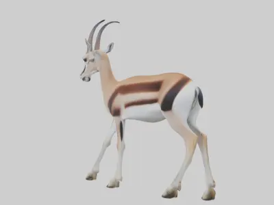 Thomsons gazelle Low-poly 3D model