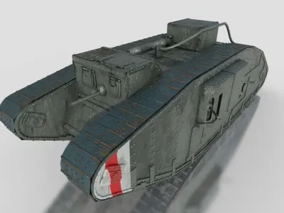 Mark V British Heavy Tank WW1 3D model