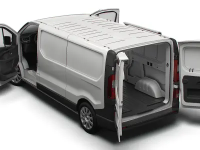 Renault Trafic L2H1 HQ Interior 2023 3D model