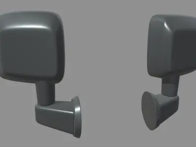 Car Mirror 012 Low-poly 3D model
