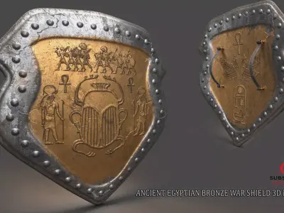 ANCIENT EGYPTIAN WAR SHIELD 3D MODEL 3D model
