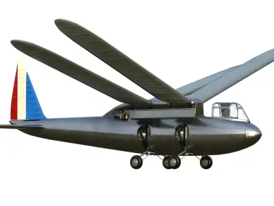 Ornithopter Riout 102T Alerion  Low-poly 3D model