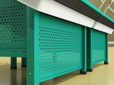 Fruits Stand Store Display Smoothable 3D model