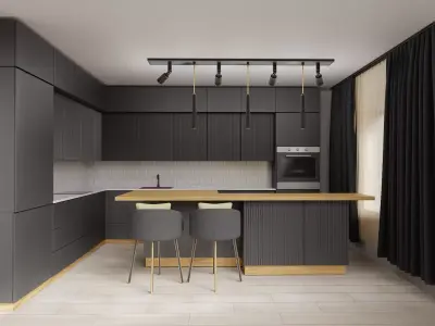 Kitchen Low-poly 3D model get