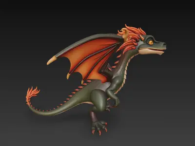 Dragon Realistic 3D Model Basic - Low Poly Realistic Low-poly 3D model