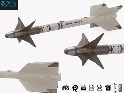 AIM-9X SIDEWINDER Missile 3D model