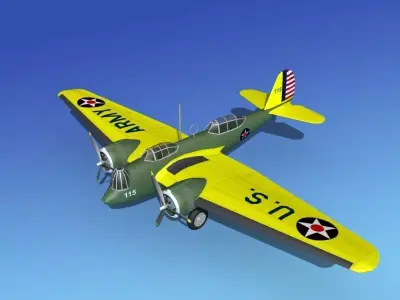 Martin B-10 V05 USAAC  3D model