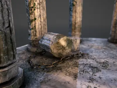 Altar of old God Ga Aga Free low-poly 3D model