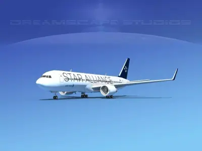 Boeing 767-300 Star Alliance 3D model