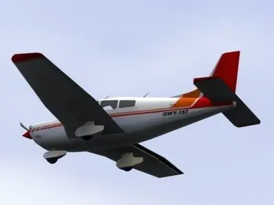 Piper Cherokee Light Aircraft Low-poly 3D model
