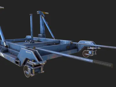 CFM56-7B Engine trailer Low-poly 3D model