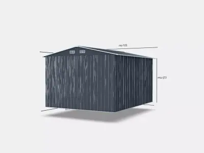 Ohio 10x8 garden tool storage house 1 3D model