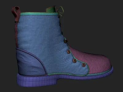 boots 3D model shoes 3D model