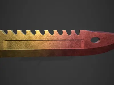 Combat Knife M9 Bayonet 3D model