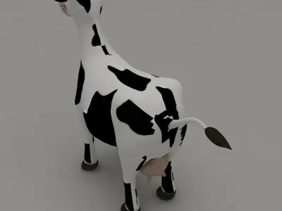 Cartoon Cow Toon Animal Low-poly 3D model