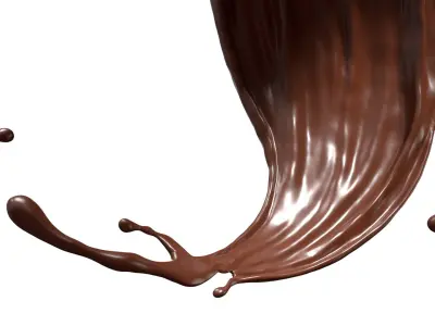 Chocolate Splash Free 002 3D model
