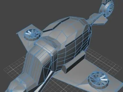 Helicopter spacecraft Free 3D model