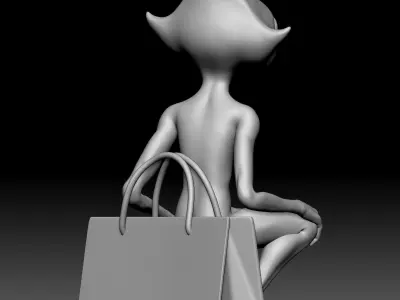 Alien Statue - 0280 3D print model