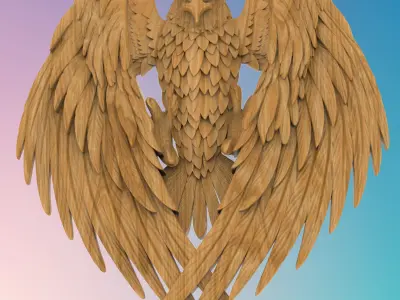 Eagle before attack 3D MODEL STL FILE FOR CNC ROUTER LASER 3D print model